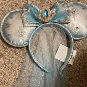 Frozen-Inspired Blue and Silver Kids Costume Headband